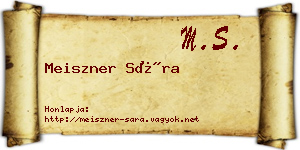 Meiszner Sára névjegykártya
